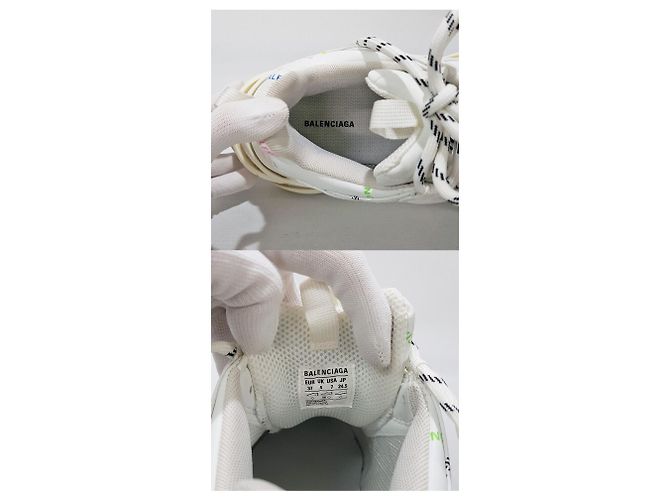 Balenciaga Sneakers Triple con Logo All-Over Argento - vista 10