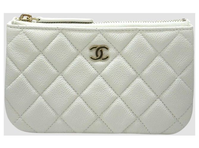 Chanel Mini Clutch Classic White Gold Bianco - vista 2