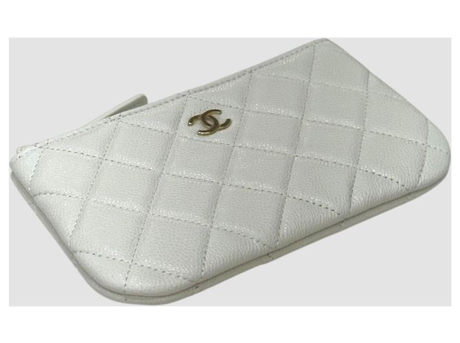 Chanel Mini Clutch Classic White Gold Bianco - vista 5