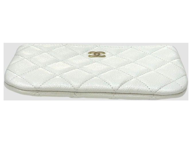 Chanel Mini Clutch Classic White Gold Bianco - vista 7