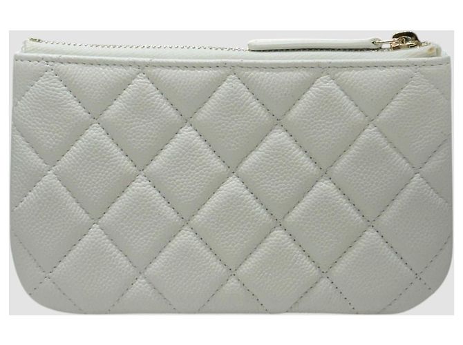 Chanel Mini Clutch Classic White Gold Bianco - vista 8