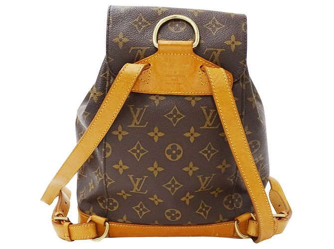 Borsa Louis Vuitton Montsouris MM Marrone Monogramma - vista 2