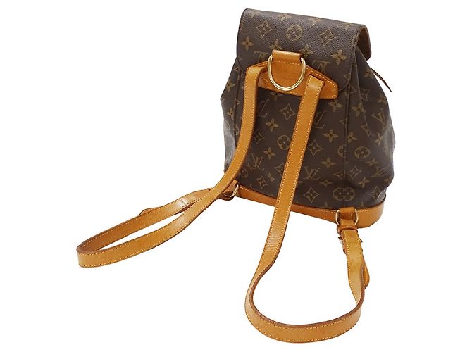 Borsa Louis Vuitton Montsouris MM Marrone Monogramma - vista 5