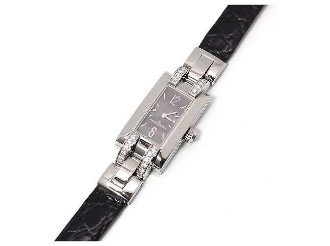 Jaeger Lecoultre Reloj Jaeger-LeCoultre Ideal Diamond Quartz Correa de Cuero Castaño - vista 6
