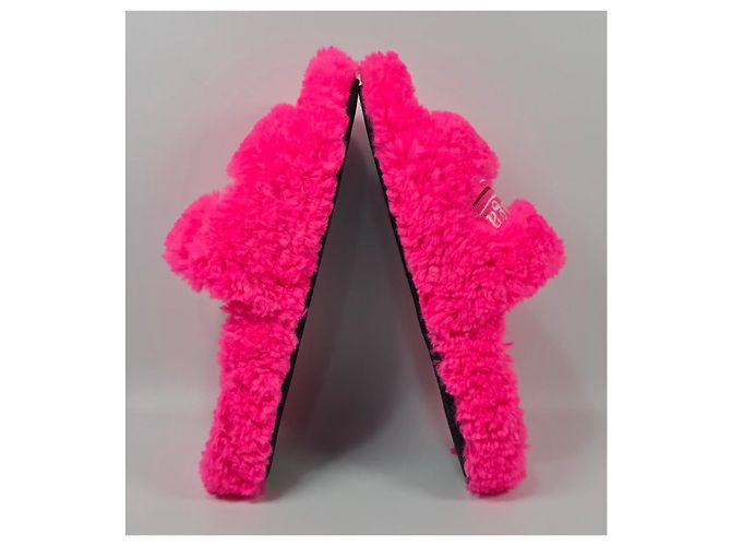 Balenciaga Pantofola Slide in Eco Pelliccia Multicolore - vista 4