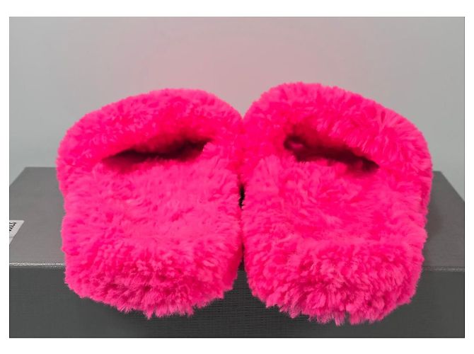 Balenciaga Pantofola Slide in Eco Pelliccia Multicolore - vista 5