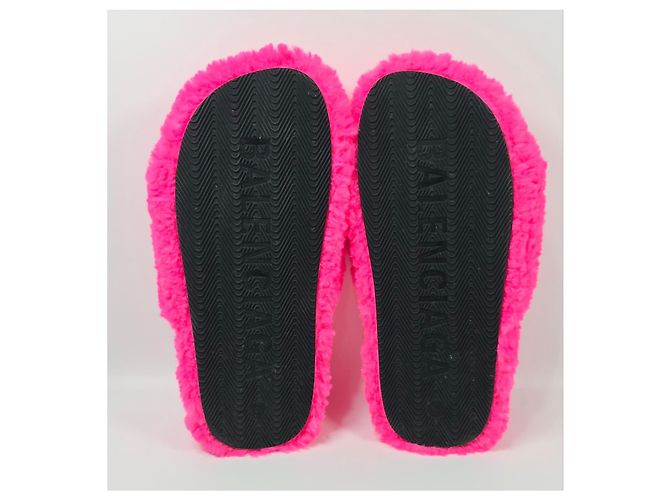 Balenciaga Pantofola Slide in Eco Pelliccia Multicolore - vista 6