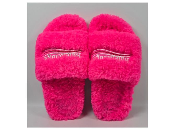 Balenciaga Pantofola Slide in Eco Pelliccia Multicolore - vista 7