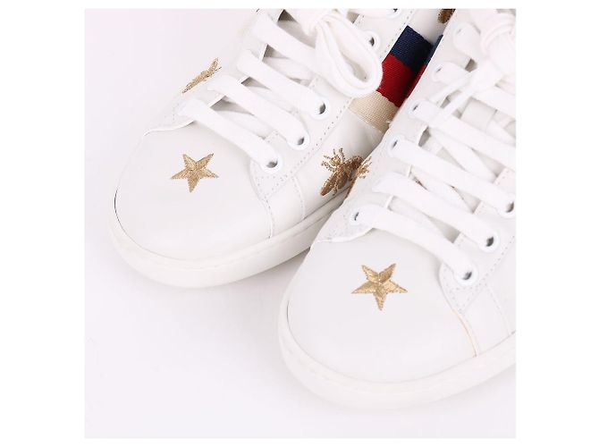 Gucci Sneakers Star Bee Patch da donna Bianco - vista 2
