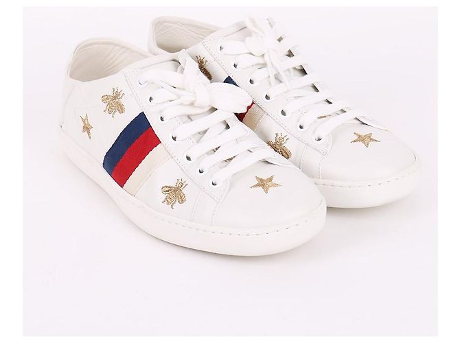 Gucci Sneakers Star Bee Patch da donna Bianco - vista 4
