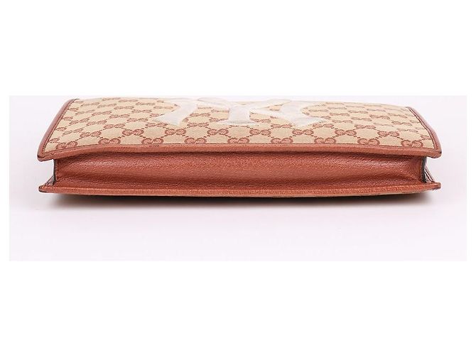 Gucci Clutch Medium GG Fabric New York Yankees Rosso - vista 7