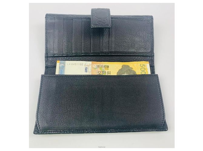 Cartera larga Shima de plata para mujer Gucci Negro - vista 3
