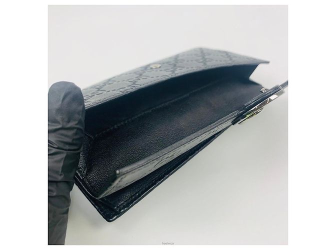Cartera larga Shima de plata para mujer Gucci Negro - vista 4