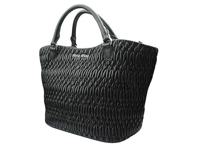 Miu Miu Borsa Tote e Borsa a Spalla Crystal Black Nero - vista 2