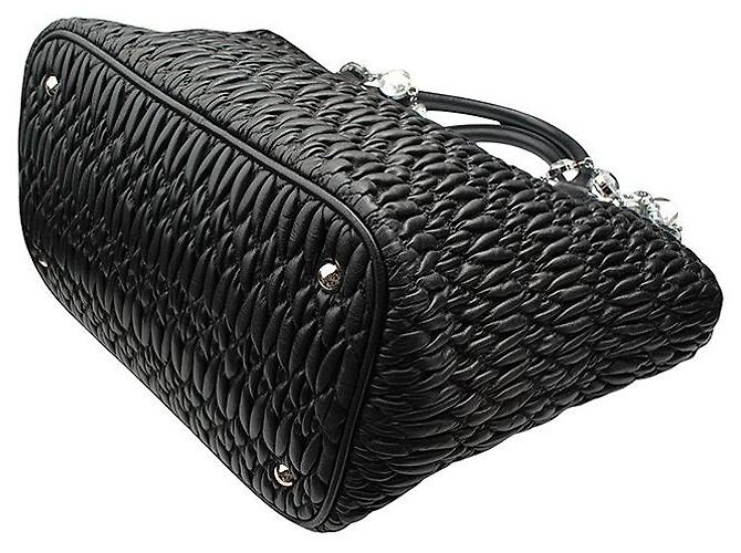 Miu Miu Borsa Tote e Borsa a Spalla Crystal Black Nero - vista 4