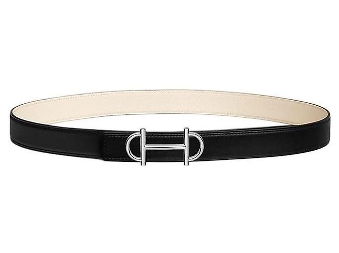 Hermès Cinturón de cuero reversible para mujer Plata - vista 2