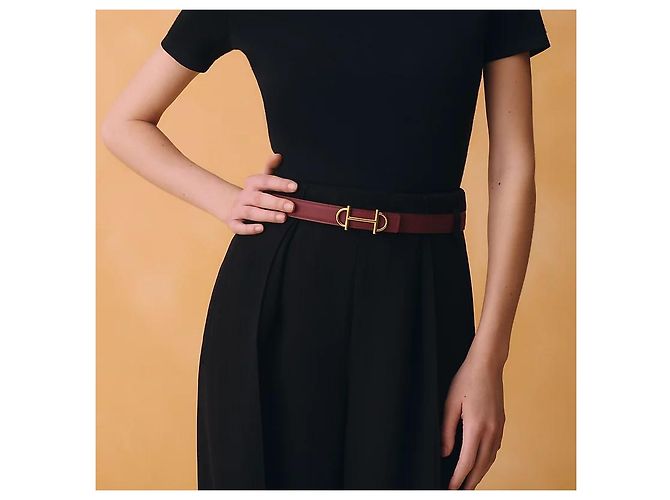 Hermès Cinturón de cuero reversible para mujer Plata - vista 4