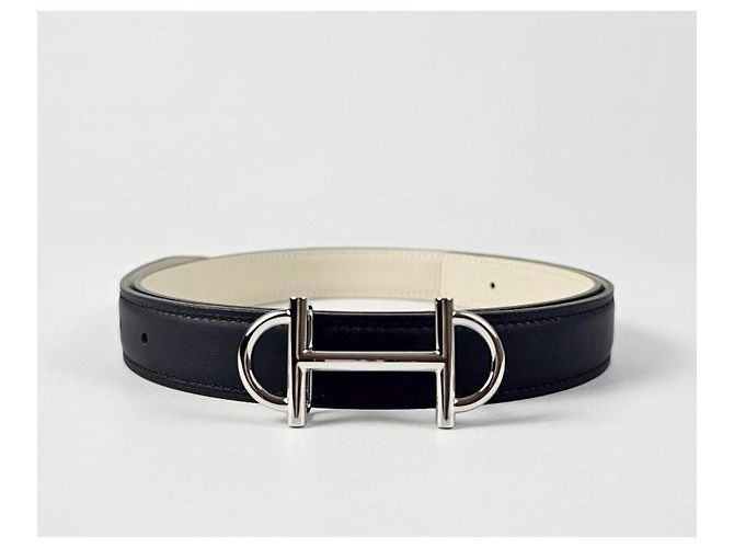 Hermès Cinturón de cuero reversible para mujer Plata - vista 5