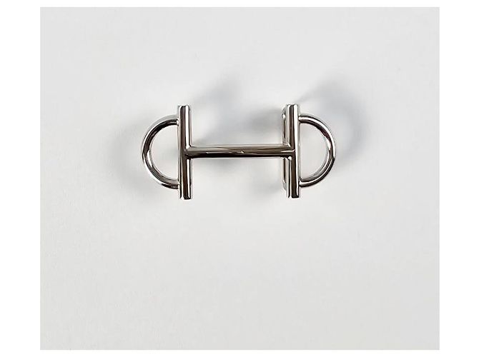 Hermès Cinturón de cuero reversible para mujer Plata - vista 8