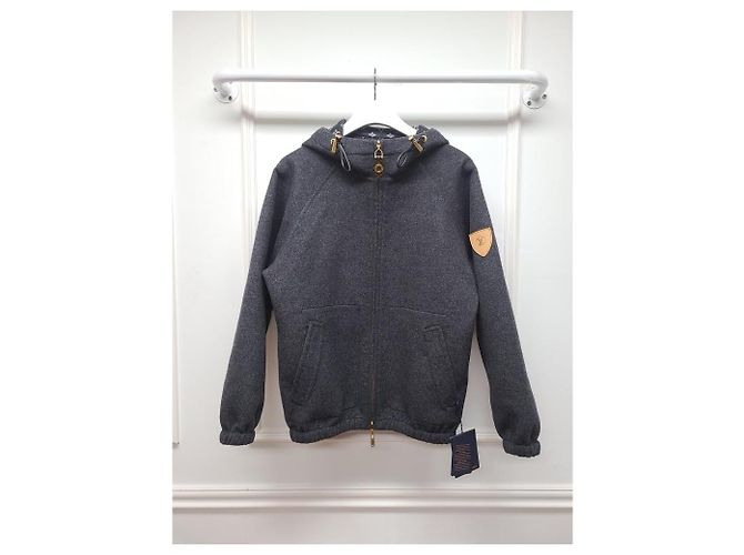 Louis Vuitton Giacca con cappuccio in jacquard monogram reversibile Marrone - vista 5