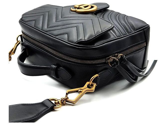 Gucci Borsa a mano e a tracolla GG Marmont Matelassé Nero - vista 6