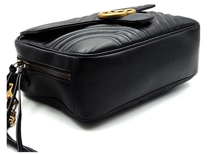 Gucci Borsa a mano e a tracolla GG Marmont Matelassé Nero - vista 7