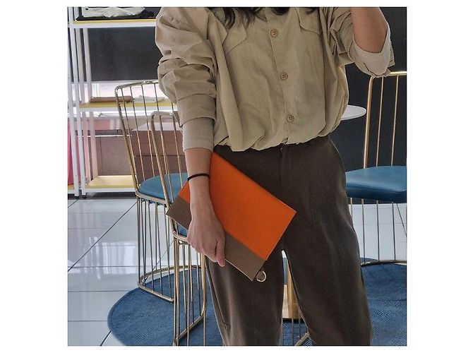 Clutch piccola Jukka Fendi Marrone - vista 18