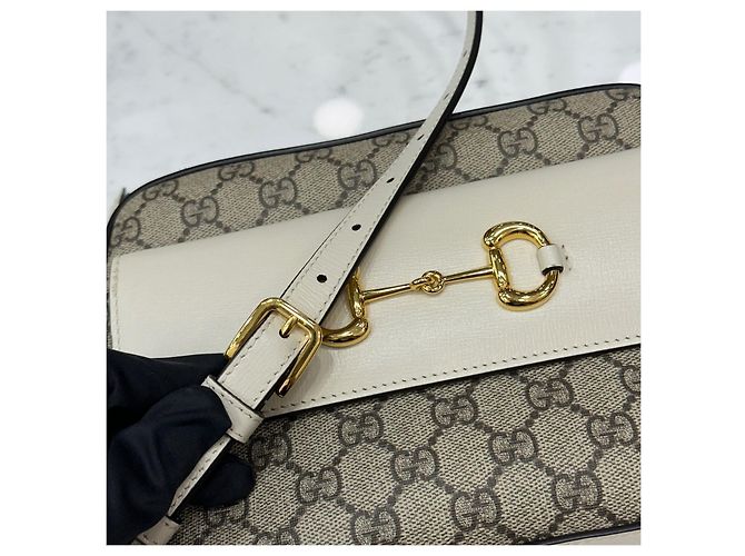 Gucci Horsebit Small Camera Bag Weiß - Ansicht 11