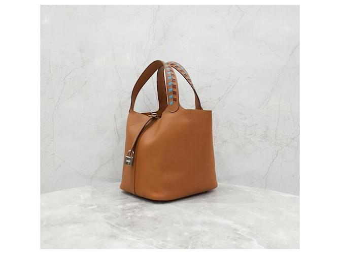 Hermès Picotin Clemence Camel Gold Marrone - vista 2