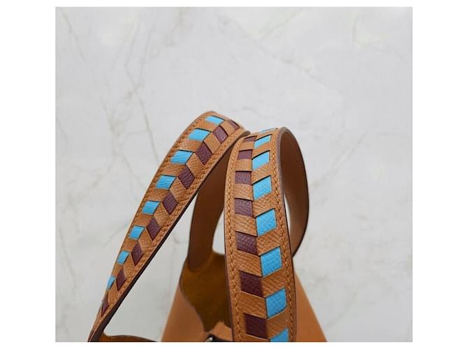 Hermès Picotin Clemence Camel Gold Marrone - vista 5