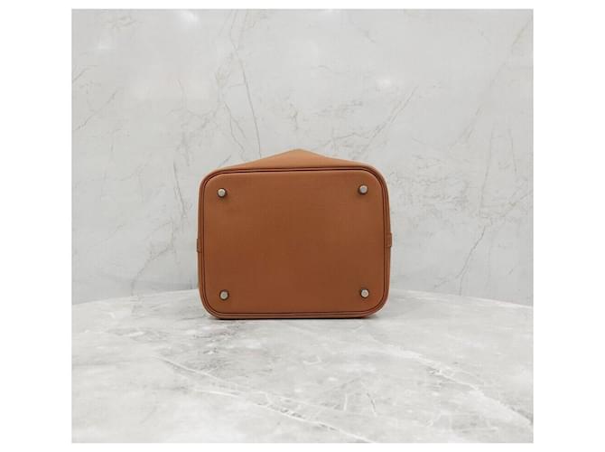 Hermès Picotin Clemence Camel Gold Marrone - vista 7