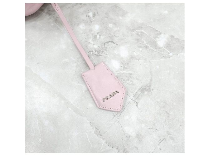 Prada Borsa a tracolla multi tasche in pelle invecchiata rosa - vista 4