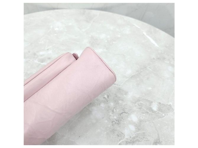 Prada Borsa a tracolla multi tasche in pelle invecchiata rosa - vista 7