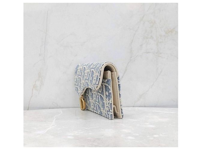 Dior Saddle Denim Oblique Kartenetui Mehrfarben - Ansicht 2
