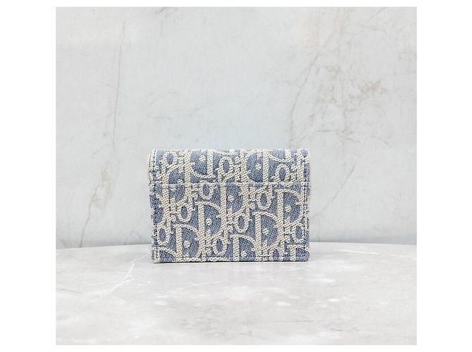 Dior Saddle Denim Oblique Kartenetui Mehrfarben - Ansicht 3