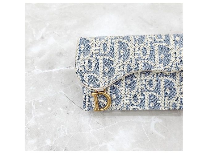 Dior Saddle Denim Oblique Kartenetui Mehrfarben - Ansicht 4