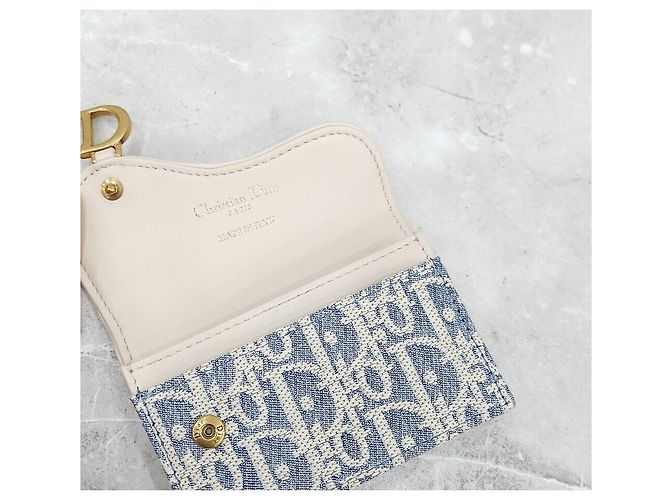 Dior Saddle Denim Oblique Kartenetui Mehrfarben - Ansicht 6