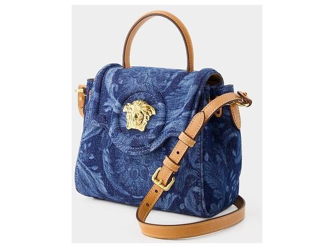 Versace Bolso Medusa de algodón azul - vista 2