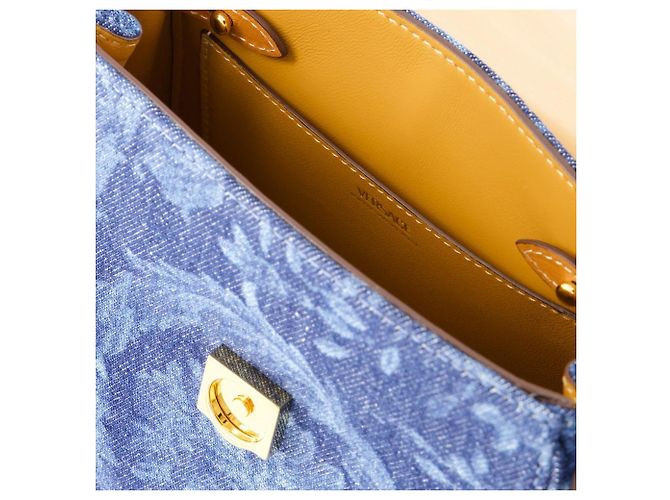 Versace Bolso Medusa de algodón azul - vista 4