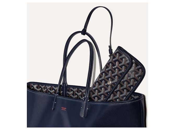 Goyard Sac Anjou PM Navy - vue 5