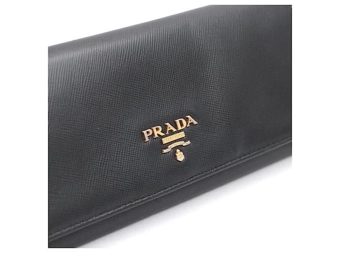 Prada Saffiano Long Wallet Schwarz - Ansicht 14