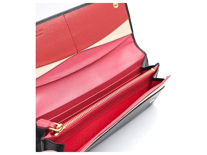 Prada Saffiano Long Wallet Schwarz - Ansicht 8