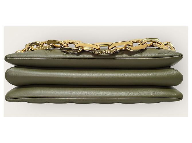 Coussin Louis Vuitton Borsa a tracolla con catena e cuscino monogramma kaki Marrone - vista 7