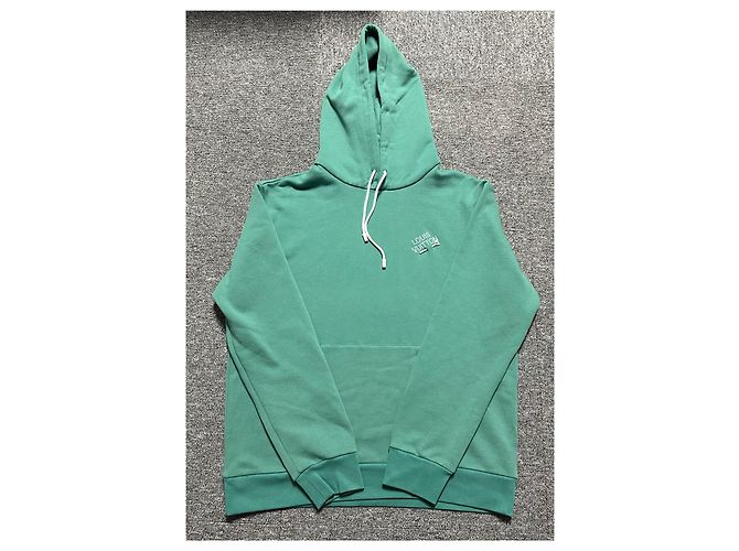 Louis Vuitton Bestickter Signature Hoodie Grün - Ansicht 3