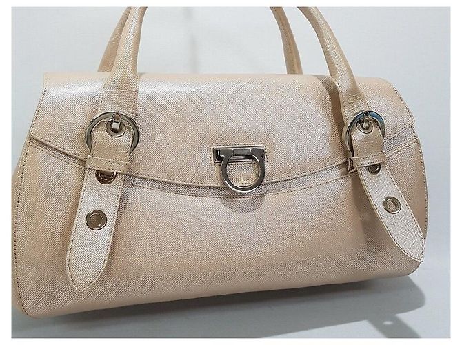 Salvatore Ferragamo Borsa Tote Gancini Logo Bianco - vista 2