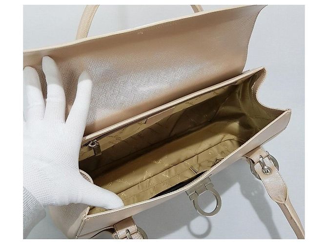 Salvatore Ferragamo Borsa Tote Gancini Logo Bianco - vista 9