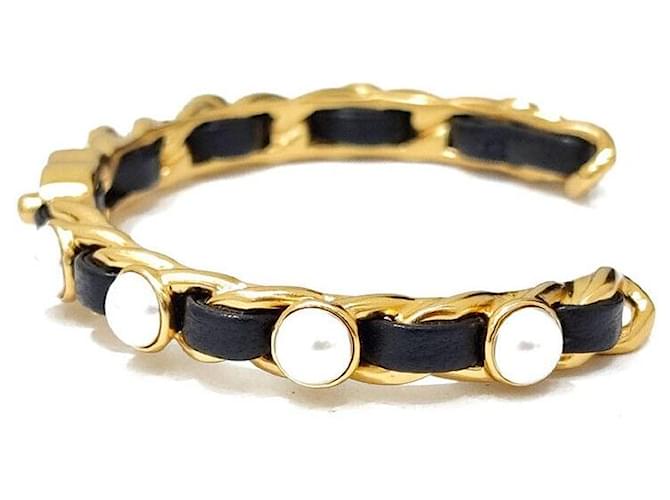 Chanel Bracciale con catena in pelle e perle Multicolore - vista 2