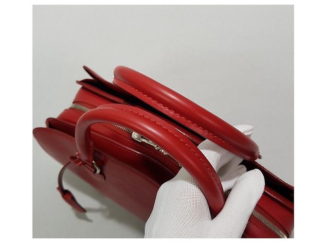 Louis Vuitton Borsa Tote Epi Poincaré PM Rosso - vista 6