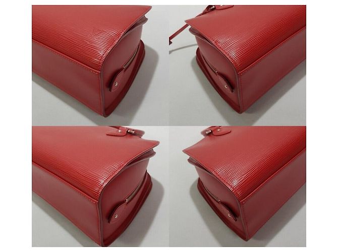 Louis Vuitton Borsa Tote Epi Poincaré PM Rosso - vista 8