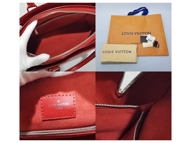 Louis Vuitton Borsa Tote Epi Poincaré PM Rosso - vista 9